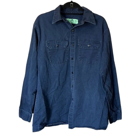 Red Kap Other - Red Kap Men’s Blue Utility Work Longsleeve Shirt size Large